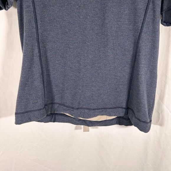 Lululemon Hoodie Sweater Women's 8 Blue Short Sleeve Pockets Drawstring - Picture 10 of 11